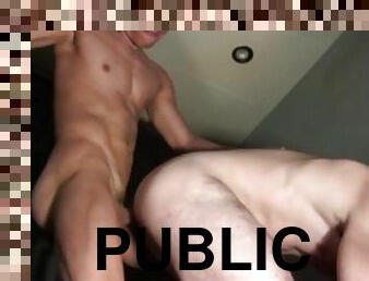 BRIAN fucked by sexy top latino boy in public jacuzzzy