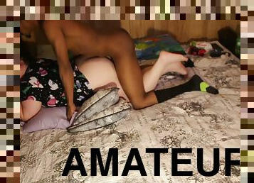 rumpe, pussy, amatør, ebony, stor-pikk, interracial, milf, creampie, lubben, dobbel