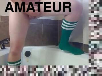 pissing, amatør, compilation, kinky, fetisj, alene, våt