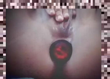 plug anal y vibrador en mi dulce coño