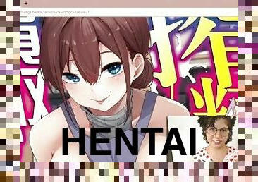 CuteBunnybell reacciona a delicioso manga hentai de compradoras tetonas de semen
