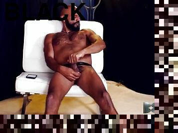 BAREBACKTHATHOLE Black Hunk Saul Leinad Masturbates Solo