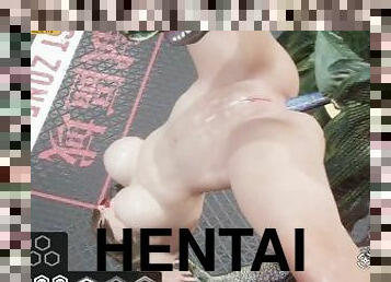 monstruo, anal, polla-enorme, anime, hentai, bonita, 3d, muñeca