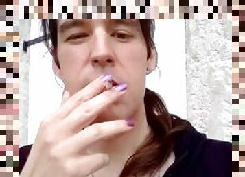 transexual, amateur, francés, lencería, webcam, fetichista, a-solas, fumando, morena, realidad