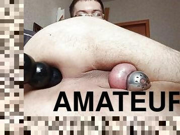 gigantisk, masturbation, amatör, anal, leksak, knubbig, dildo, petit, ensam