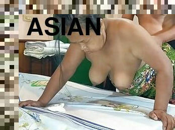 asiatisk, storatuttar, bröstvårtor, gammal, amatör, mogen, cumshot, bbw, knubbig, thailändsk