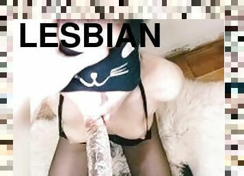 Nasty Brunette Sucks Sloppy & Drowns / Lesbian Strapon / Hardcore Deepthroat With JulyLuane