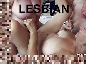 Lesbian Threesome Where Mature Ladies Are Toying