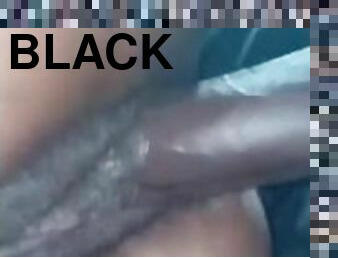 Tight pussy gripping big black dick