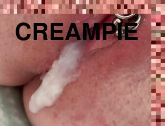 Compilation of Fuck My Pierced Clit and 2 Cumshot on Me and In My Pussy Creampie Aqua Pola