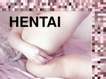 onani, fisse-pussy, anal, teenager, legetøj, knepning-fucking, hentai, snæver, kær, perfekt