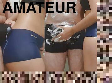 culo, bañando, cuatro-patas, masturbación, orgasmo, amateur, chorro-de-corrida, adolescente, bragas, corrida