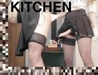 Kitchen Sissy Maid Training - Full Clip on my Fansly (link in Bio)
