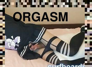 Cute Emo Femboy Teases himself to a Frustrating Ruined Orgasm