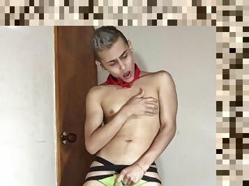 masturbación, delgada, amateur, gay, pajeándose, guapa, a-solas, gay-joven, polla, calientapollas