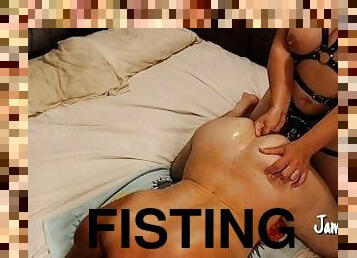 fisting, amatør, anal, par, læder