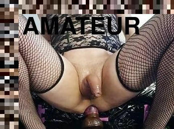 svær, amatør, anal, leke, tysk, riding, dildo, alene, biseksuell