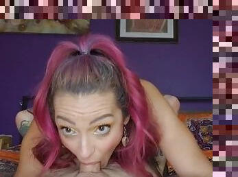 69 fun gagging on my husband's Cock while he eats my pussy