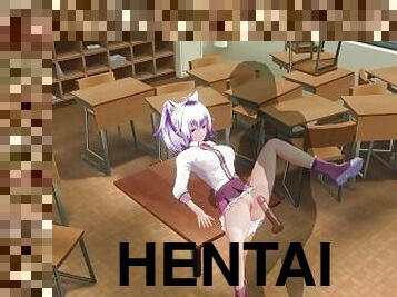 3D HENTAI Schoolgirl fucked in the ass on the table