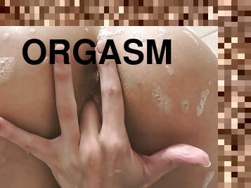 Hot Teen Masturbation In Foam Bathroom Real Orgasm