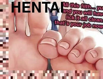 picioare, pov, iubita, animatie, hentai, femdom