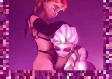 Futa Futanari Elsa Anal Deephroat and Huge Cumshots 3D Hentai