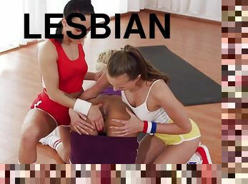 Intimate Three Way Lesbian Work Out With Stacy Cruz And