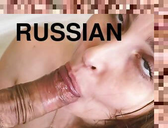 hårete, russisk, amatør, tenåring, par, dobbel, pov, cum, brunette, penetrering