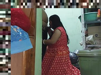 Desi Bhabhi Give Blowjob And Fucked In Kitchen