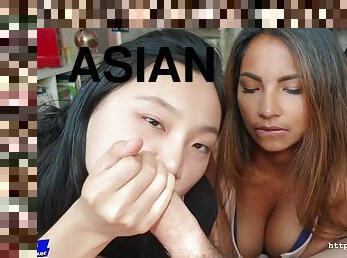 asiatisk, store-pupper, amatør, interracial, tenåring, indian-jenter, trekant, dobbel, pov, facial