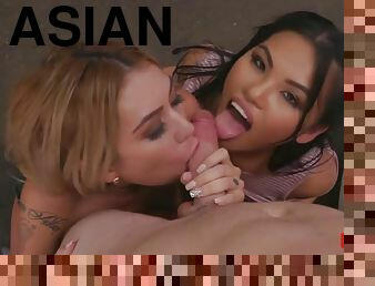 Wild Threesome With Naughty Vietnamese Cindy Starfall And American Kat Dior