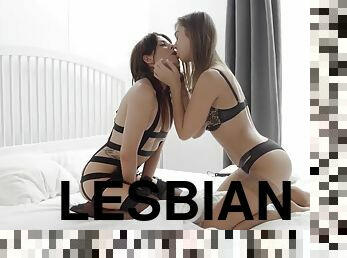 lesbiana, con-los-dedos, morena