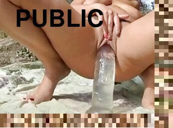 Public ride with dildo