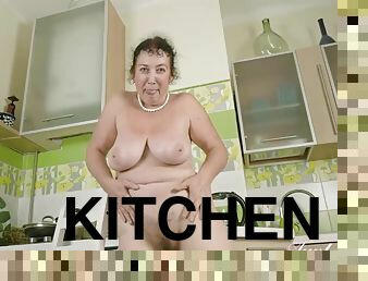 Esmerelda Four-finger Fucking In The Kitchen