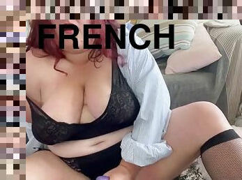 strapon, franceza, bbw, bruneta