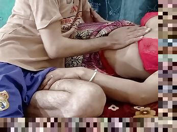 Hot Nephew sexy talk and pussy fuck Cowgirl style with her Pakistani aunty in Hindi audio