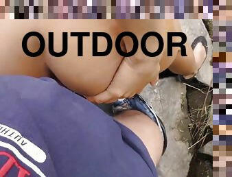 HUNT4K. Slim tanned beauty fucked by a hunter outdoors in front of her boyfriend