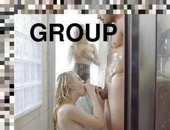 NibileFilms - Elsa Jean & Lily Rader Share Penis In Shower