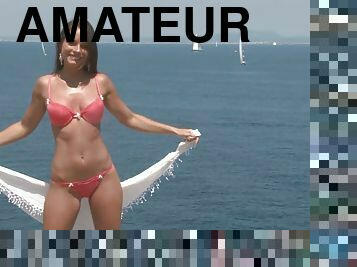 tettone, amatoriali, ragazze-giovani, video-casalinghi, spiaggia, mutandine, bikini, ingorde, brunette