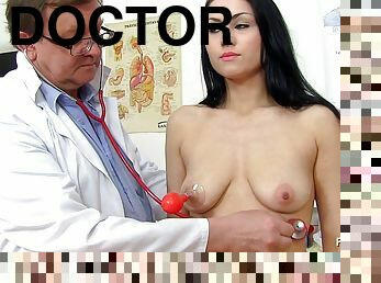 coño-pussy, doctor, adolescente, medias, hospital, revisión-ginecológica