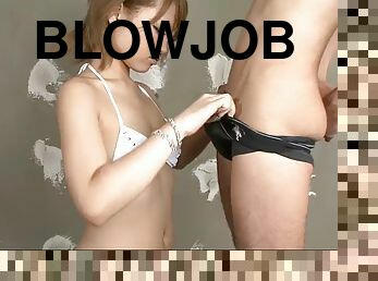 Shaved girl without blowjob