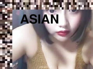 asia, puting-payudara, jepang, webcam, seorang-diri