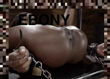 Small knockers ebony in device bondage