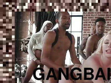 negra-ebony, gangbang, negra