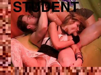 Amazing threesomes with hot students