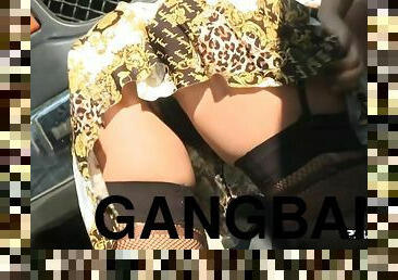 Curvy latina whore gangbang video