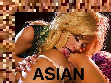 ázijské, pička, lesbické, orál, fetišistické