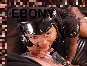 Ebony Cop Penis Down Babe