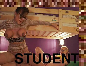 3Some in student hostel with Aubrey & Marilyn