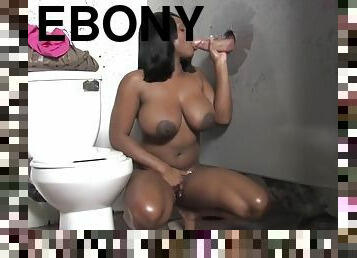 Ebony busty babe gloryhole porn video